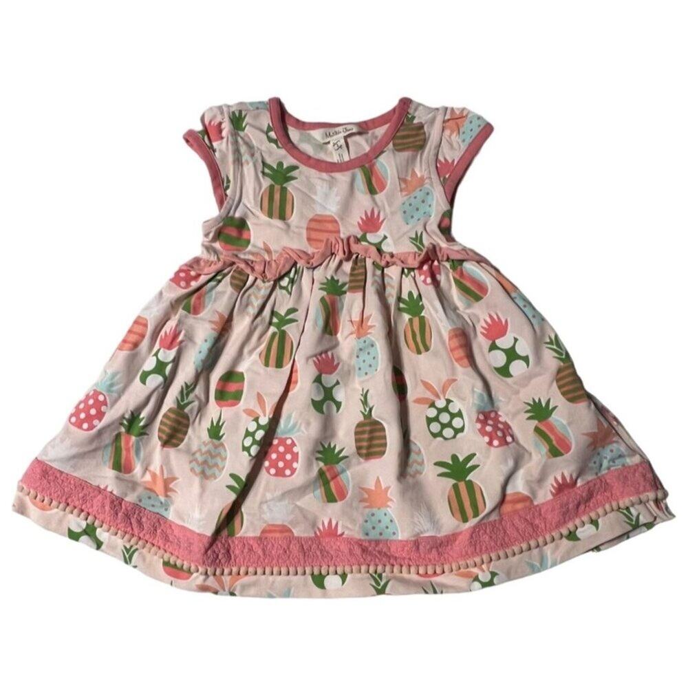 Matilda Jane Dream Chasers Chasing Pineapple Cutie Dress Girls Size 2 excellent